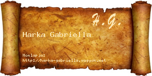 Harka Gabriella névjegykártya